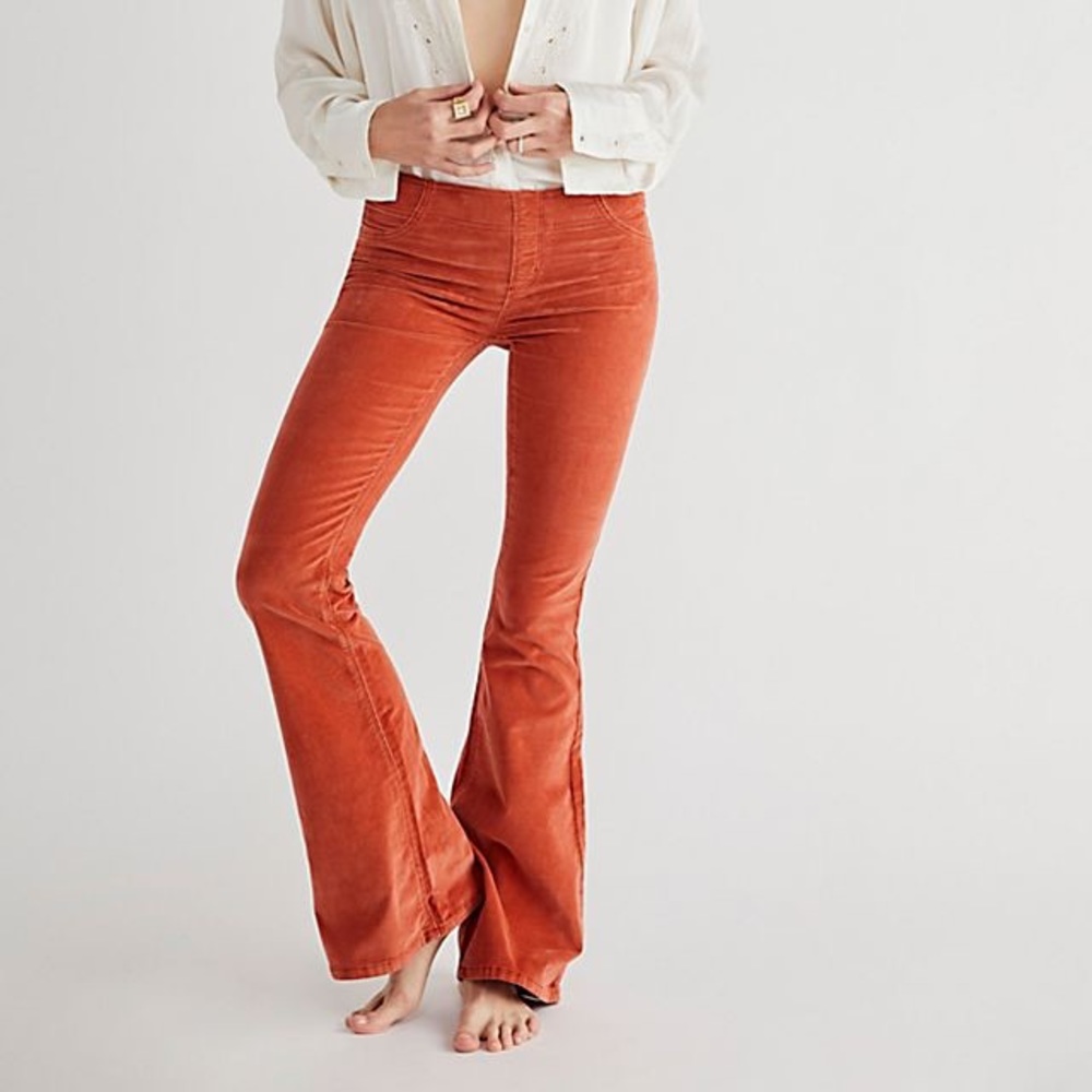 Free People Pull On Corduroy Flare- Brand New